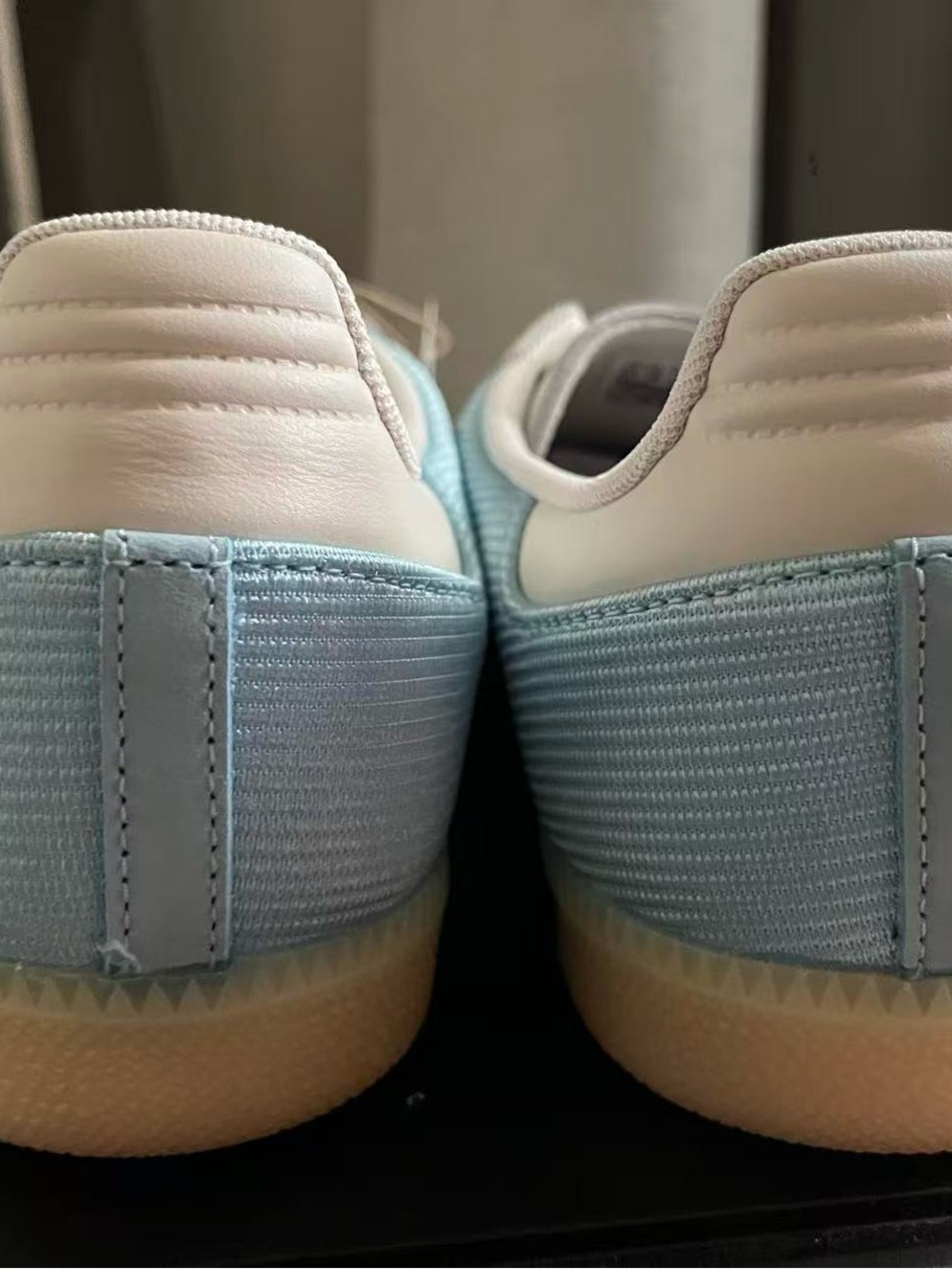 adidas Light Blue and White Samba-Style Men's Sneakers - Picture 5 of 7